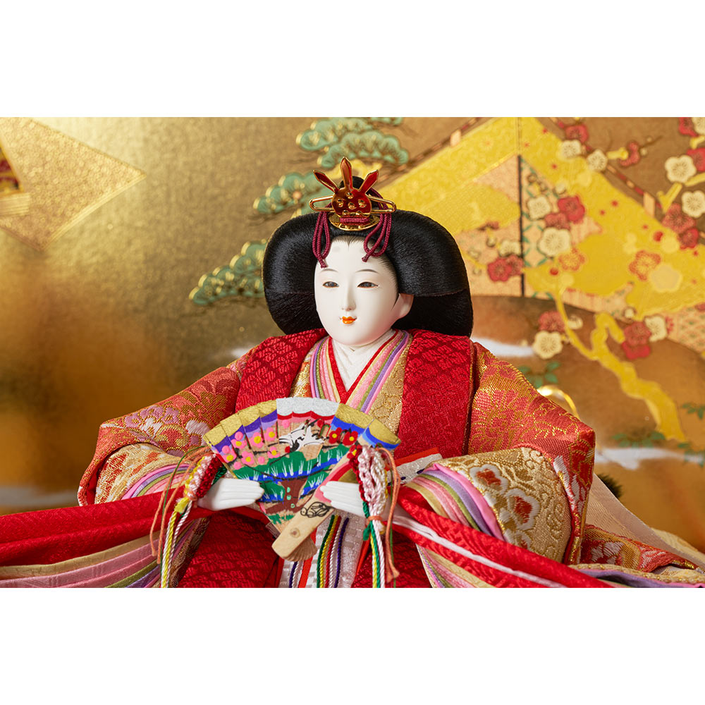 東京久月三段飾り雛人形平安三賢女付雛の詩 屏風は売り切れ 購入前メッセージ下さい 収納三段 平安三賢女付 雛の詩 引き出し式 6HR-N52-Z | 段飾り