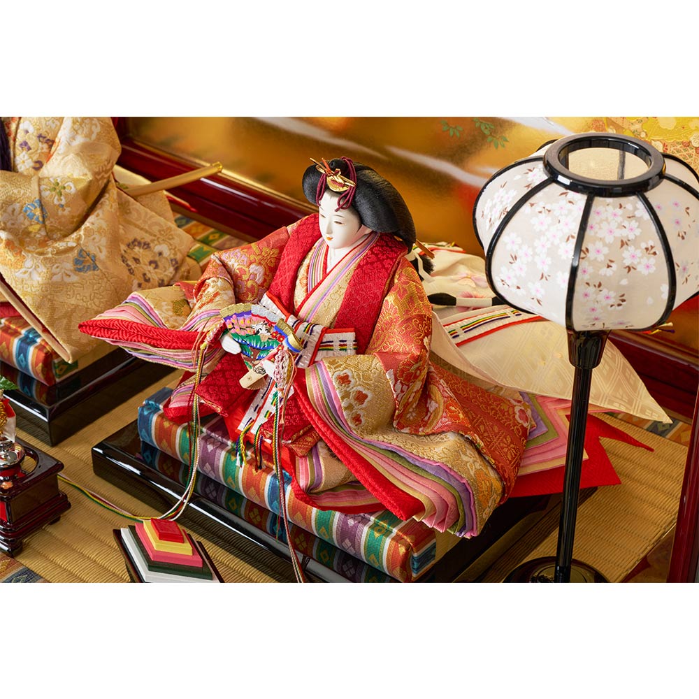 収納三段 平安三賢女付 雛の詩 引き出し式 6HR-N52-Z | 段飾り