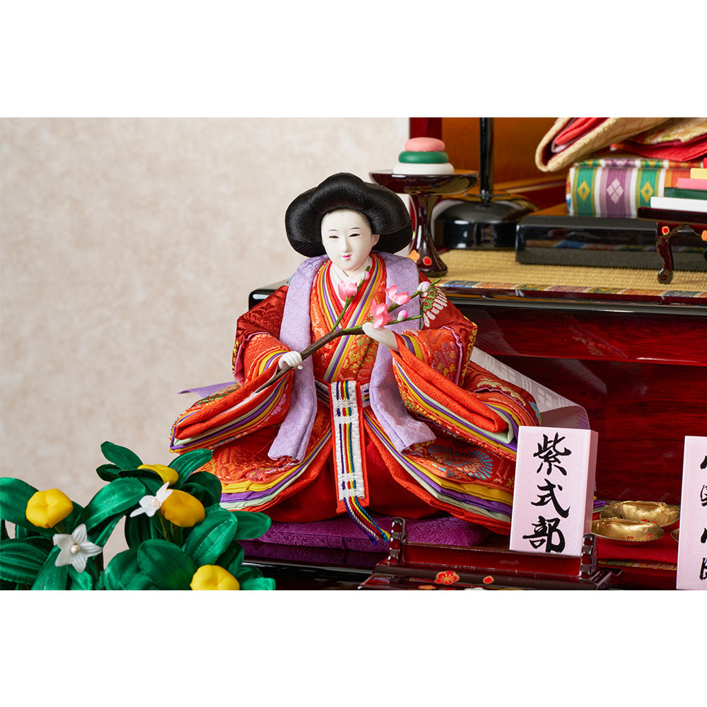 東京久月三段飾り雛人形平安三賢女付雛の詩 屏風は売り切れ 購入前メッセージ下さい 収納三段 平安三賢女付 雛の詩 引き出し式 6HR-N52-Z | 段飾り