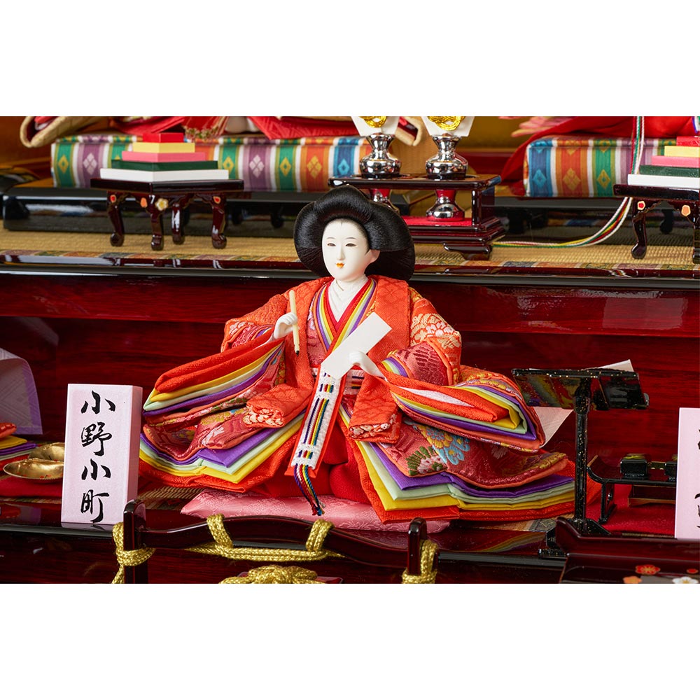 収納三段 平安三賢女付 雛の詩 引き出し式 6HR-N52-Z | 段飾り