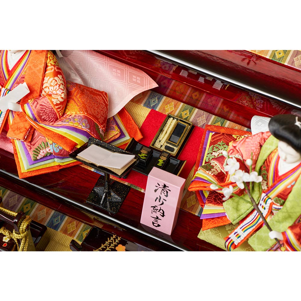 収納三段 平安三賢女付 雛の詩 引き出し式 6HR-N52-Z | 段飾り