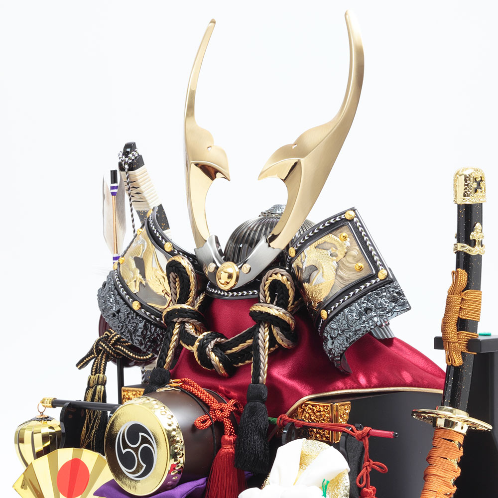 兜ケース飾り ガラスケース オルゴール付 72GR-C10 | 取付ケース飾り