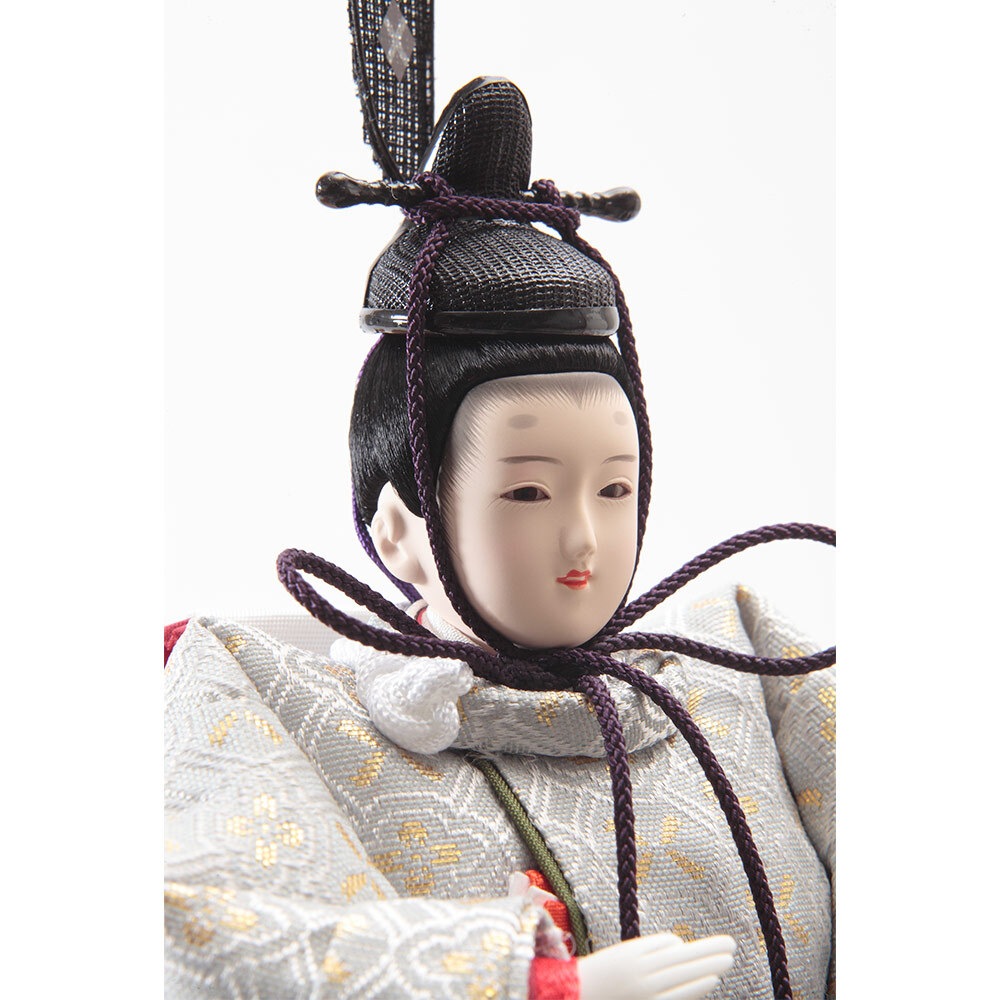 東京久月雛人形親王五人飾りガラスケース入・間口約56×奥行約34×高