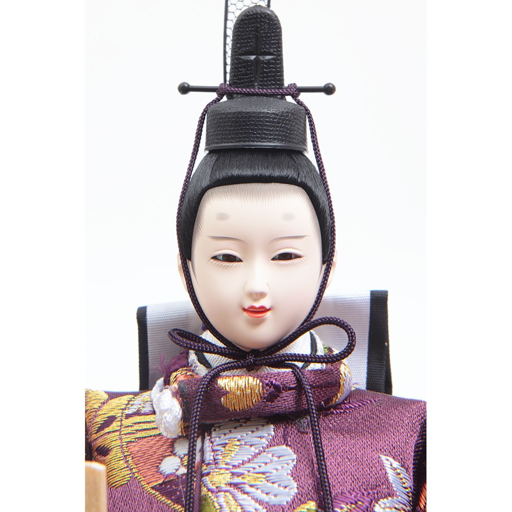 飾り物 特別セール商品】【日本製】親王 桜金襴衣装 ☆ 六角パノラマアクリル