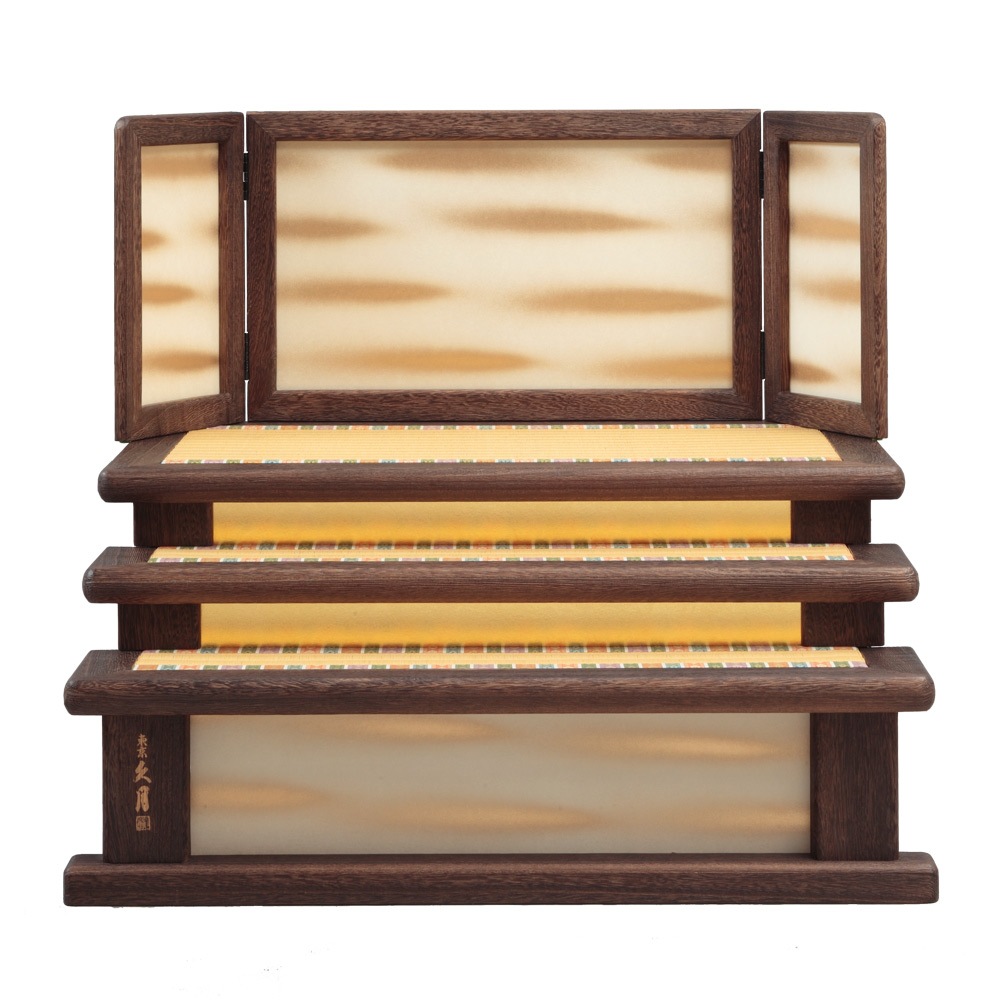 木製三段 親王官女飾り 72HR-G12 | 段飾り | 【公式】 人形の久月