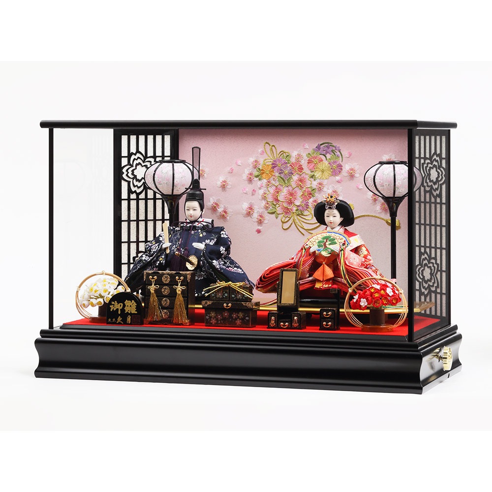 【一点限り】雛人形 ケース飾り　K6 親王ケース飾り ガラスケース オルゴール付 6H-KK6 | ひな人形