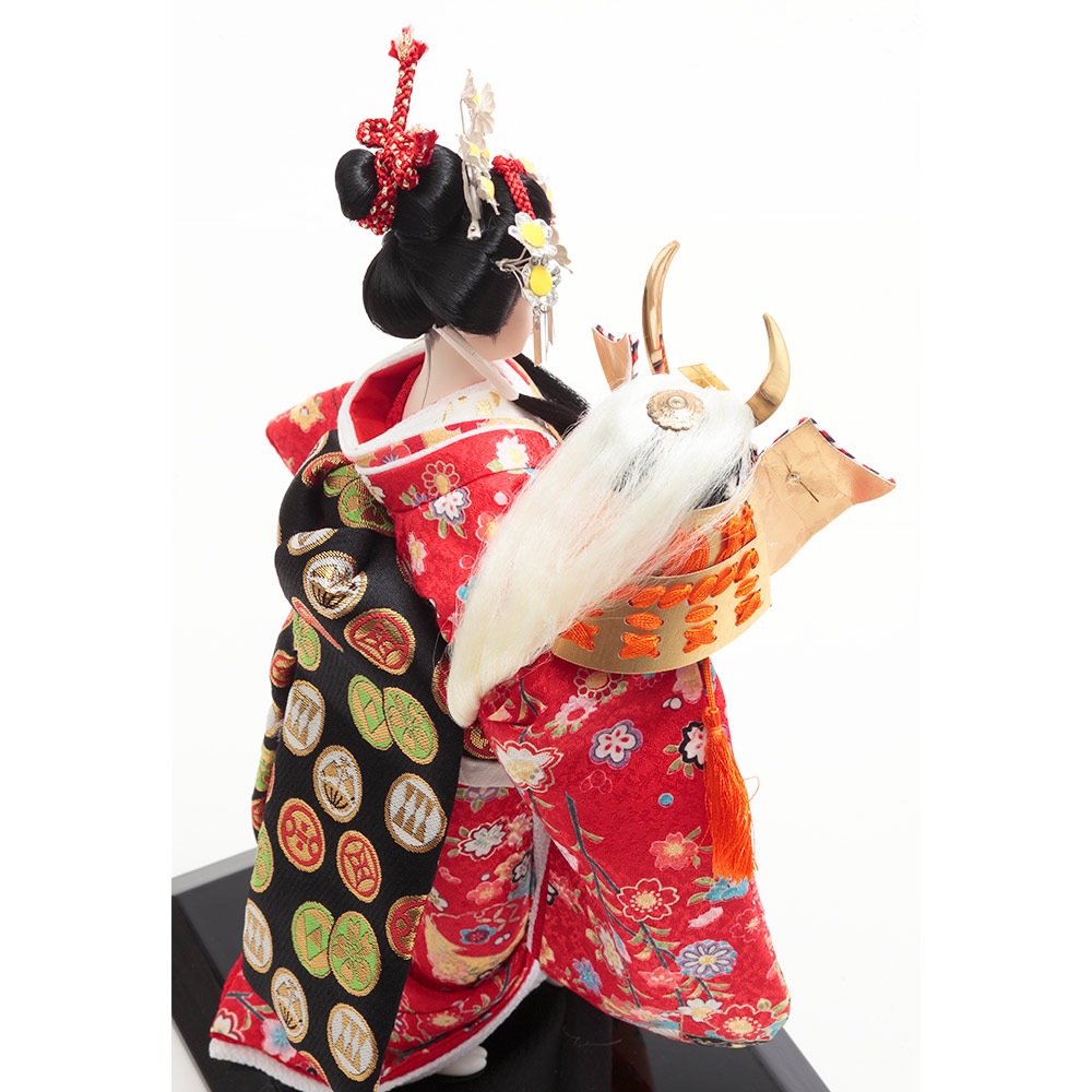 日本人形 八重垣 新品 歌舞伎 八重垣姫 兜 日本髪 着物 日本人形J021日本人形１０号八重垣姫新作