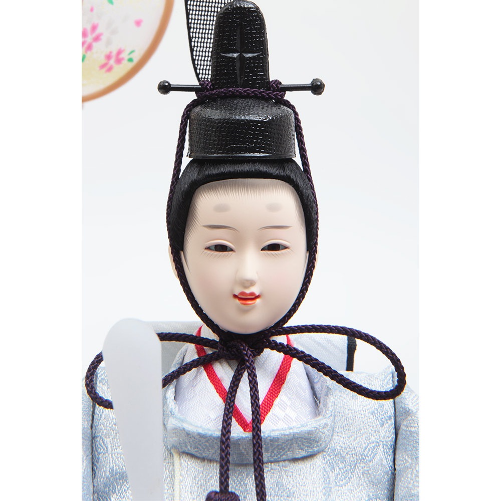 特製 親王飾 ケース入り雛人形 雛人形】ケース飾り 親王飾り「雪輪牡丹桜丸形アクリル」 (322014