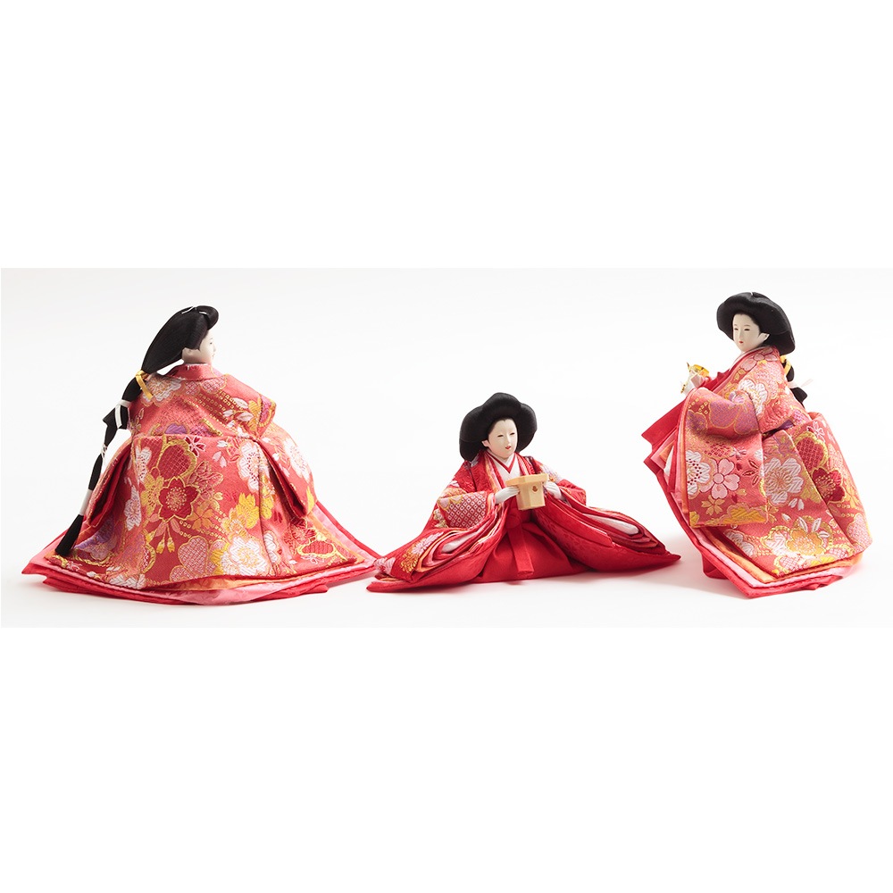 木製三段 親王官女飾り 6HR-G53 | ひな人形 | 【公式】 人形の久月