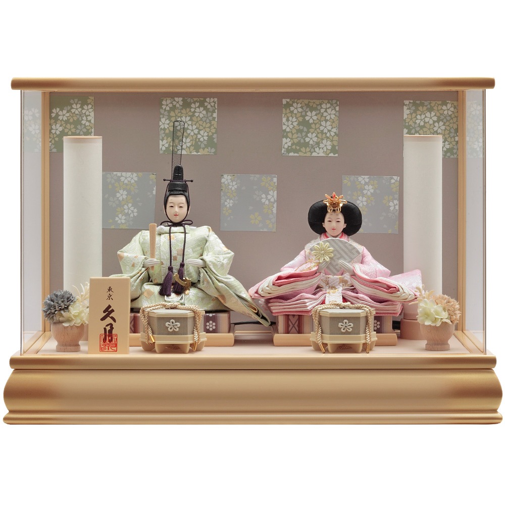 値下げ！ 今期新作 雛人形 平安豊久作 真凛 円形丸型 モカ色 アクリルケース 値下げ！ 今期新作 雛人形 平安豊久作 真凛 円形丸型 モカ色