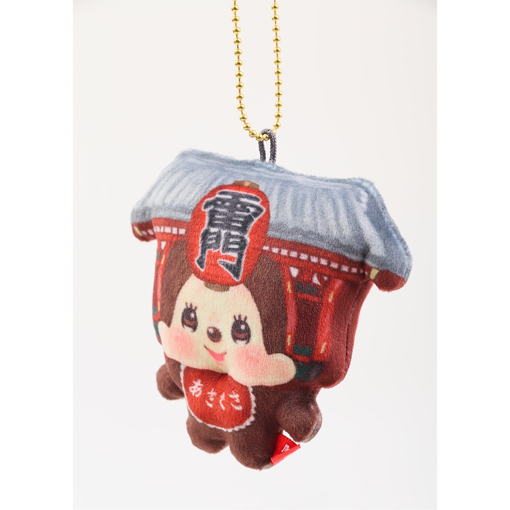 久月オリジナル モンチッチ プリントマスコット 東京 雷門 門チッチ