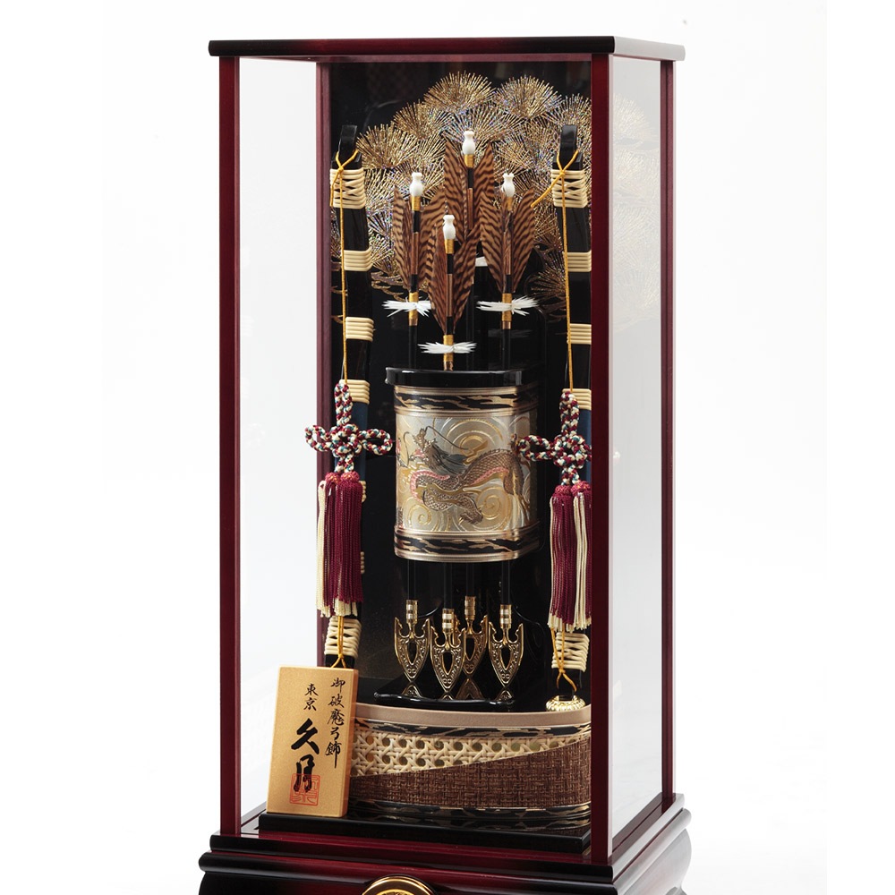 東京久月破魔弓ガラスケース18号・間口約37×奥行約28×