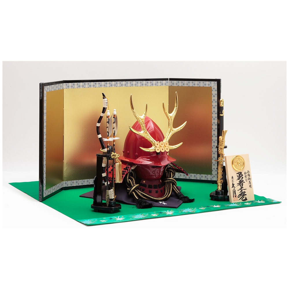 赤備三武将 着用兜飾り 3GR-K51 | 兜飾り | 【公式】 人形の久月