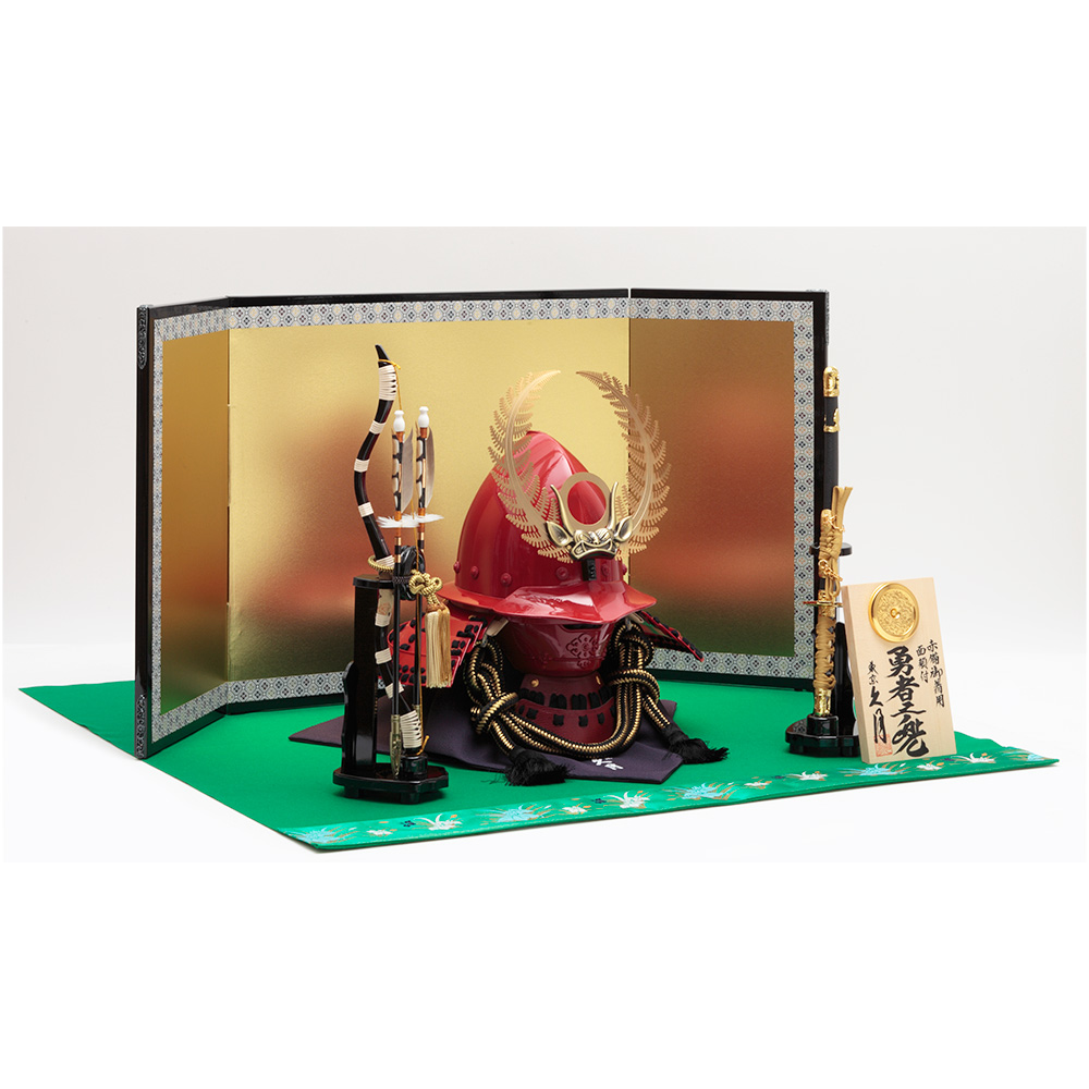 赤備三武将 着用兜飾り 3GR-K51 | 兜飾り | 【公式】 人形の久月