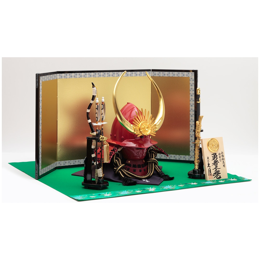 赤備三武将 着用兜飾り 3GR-K51 | 兜飾り | 【公式】 人形の久月