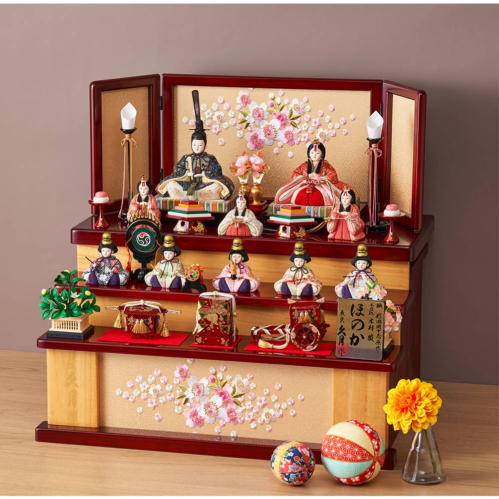 木目込 十人収納飾り ほのかシリーズ 4HR-M55 | 木目込飾り | 【公式