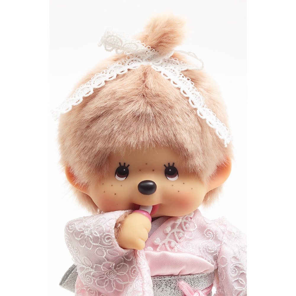 久月オリジナル お着物モンチッチ 女の子 ミルクティブラウン IPM-110