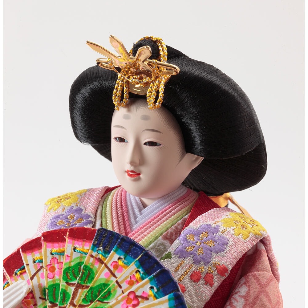 雛人形セット 東京久月 桜香雛 一秀作 さくら刺繍 収納飾り コンパクト