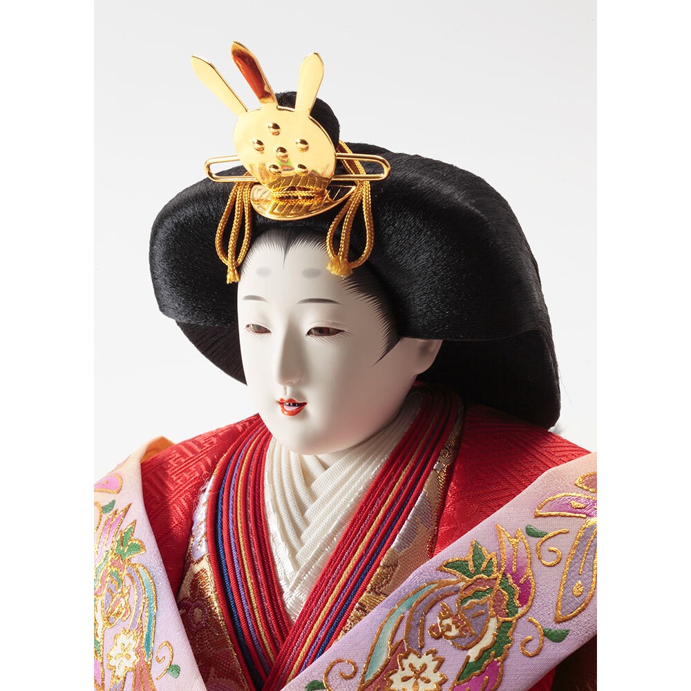 新品未使用】雛人形京九番親王7段15人毛氈飾り