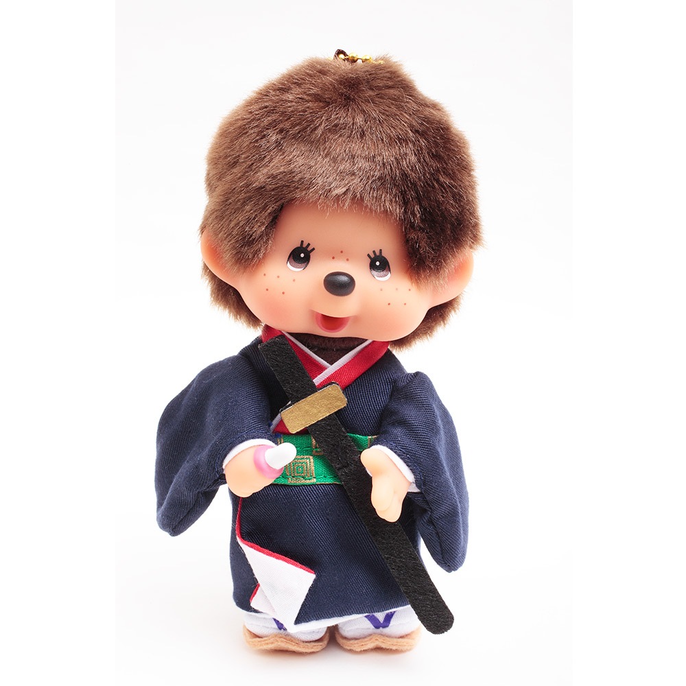 久月オリジナル お着物モンチッチ キーチェーン 男の子 剣豪 IPM-103-Z