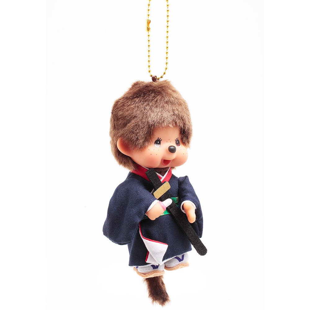 久月オリジナル お着物モンチッチ キーチェーン 男の子 剣豪 IPM-103-Z