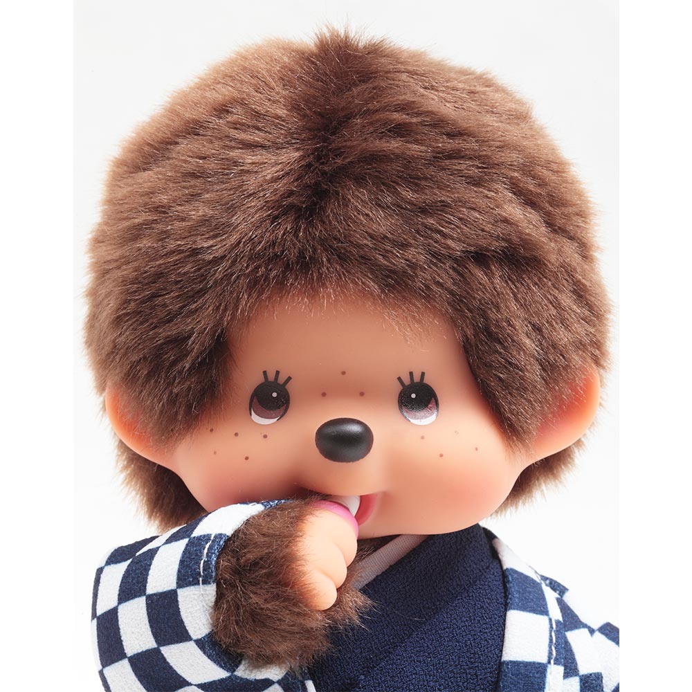 久月オリジナル お着物モンチッチ 男の子 市松(青) IPM-14-Z 久月オリジナル お着物モンチッチ 男の子 市松(青) IPM-14-Z