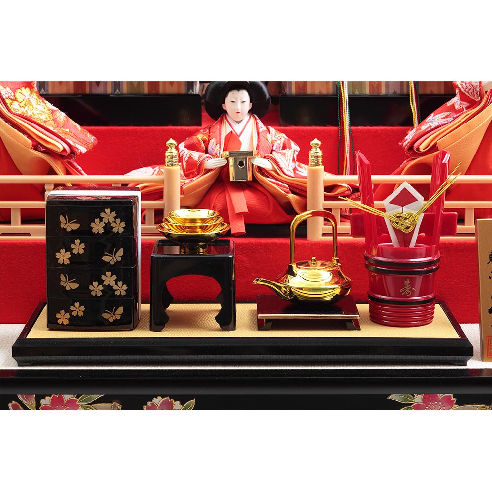 親王官女ケース飾り ガラスケース オルゴール付 6H-KK53 | ケース飾り