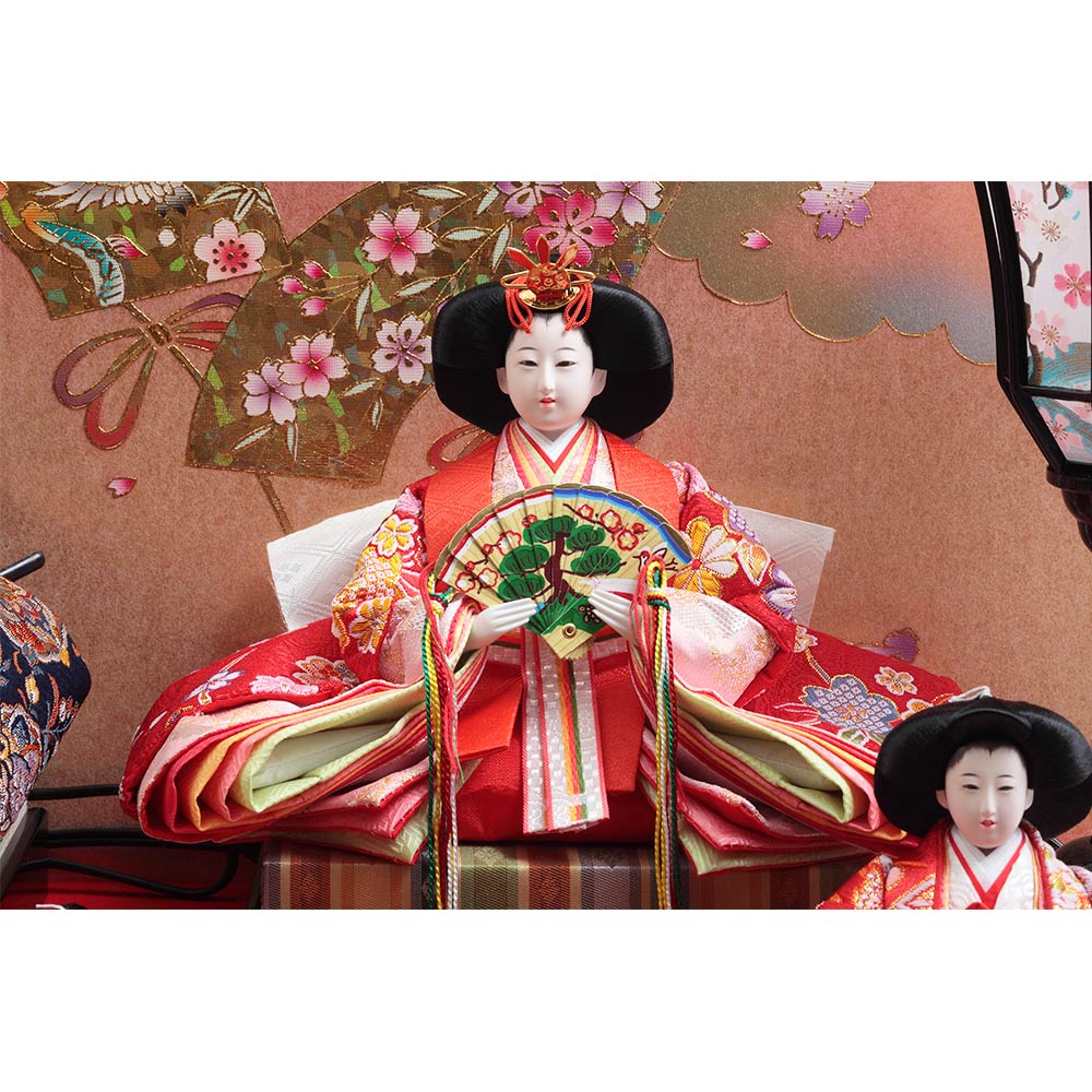 親王官女ケース飾り ガラスケース オルゴール付 6H-KK53 | ケース飾り