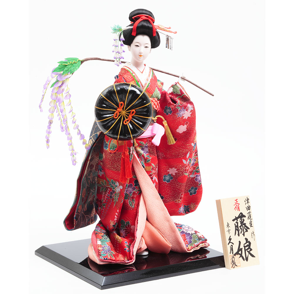 味岡映水頭　日本人形、尾山人形古代正絹　鼓 味岡映水頭 日本人形、尾山人形古代正絹 鼓