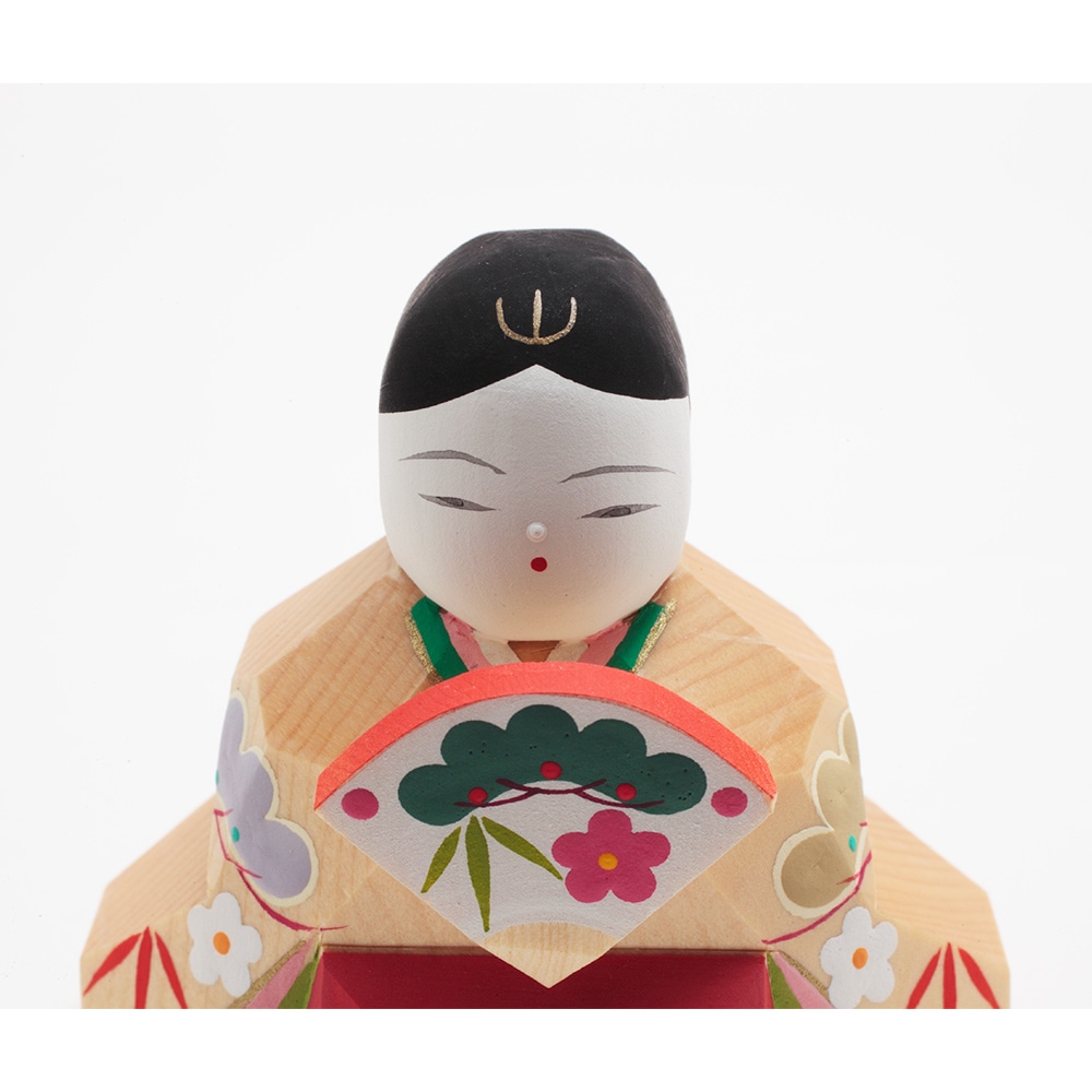 南都　松鳳作　一刀彫　雛　立雛 奈良一刀彫 立雛 雛人形 南都一華 - 生活骨董と古布の