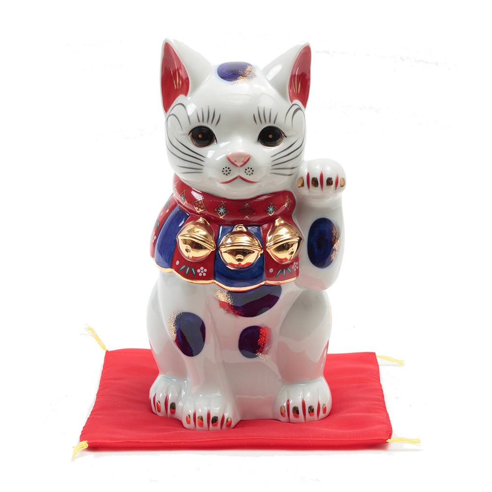薬師窯 染錦 福鈴 招き猫9号 7751-S - メルカリ