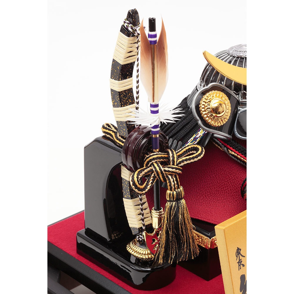 伊達政宗公 兜ケース飾り ガラスケース オルゴール付 71GR-C04-Z