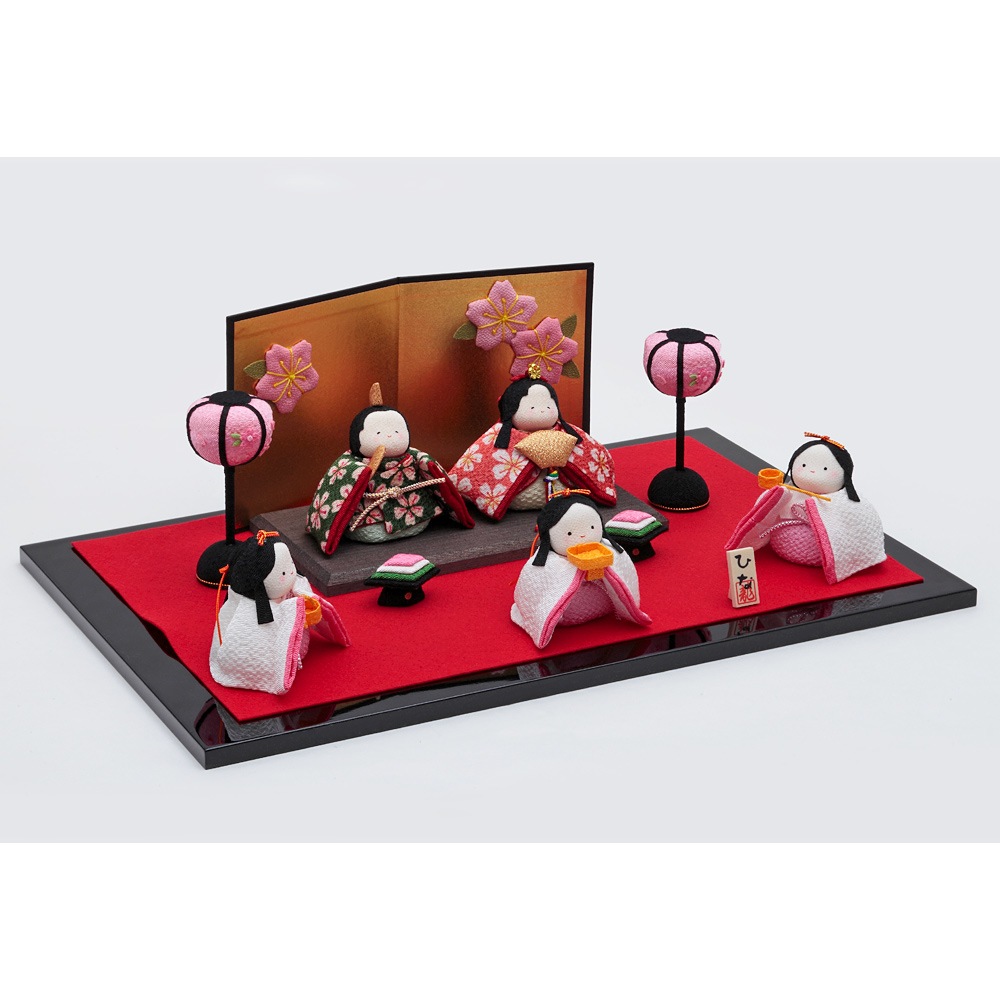雛小物 ぽてりひな五人 桜 R-3795-Z | 雛小物 | 【公式】 人形の久月
