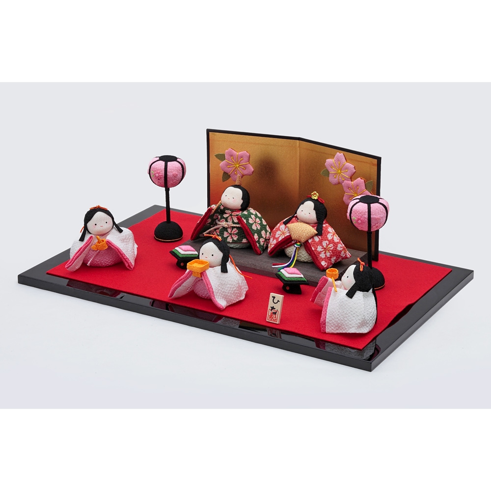 雛小物 ぽてりひな五人 桜 R-3795-Z | 雛小物 | 【公式】 人形の久月