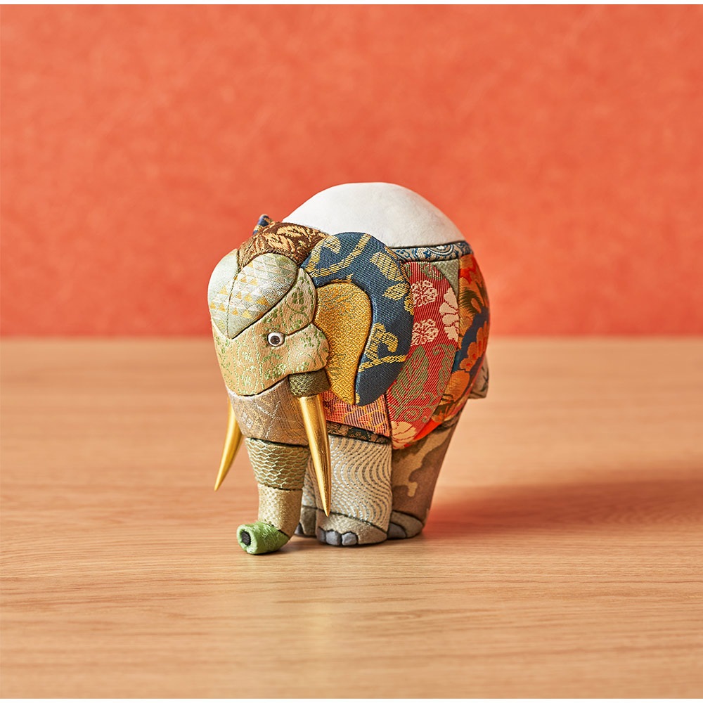 木彫り象❗ 幸一光作 木目込飾り Anima 象 No.3 IPM-62-Z-US | 動物