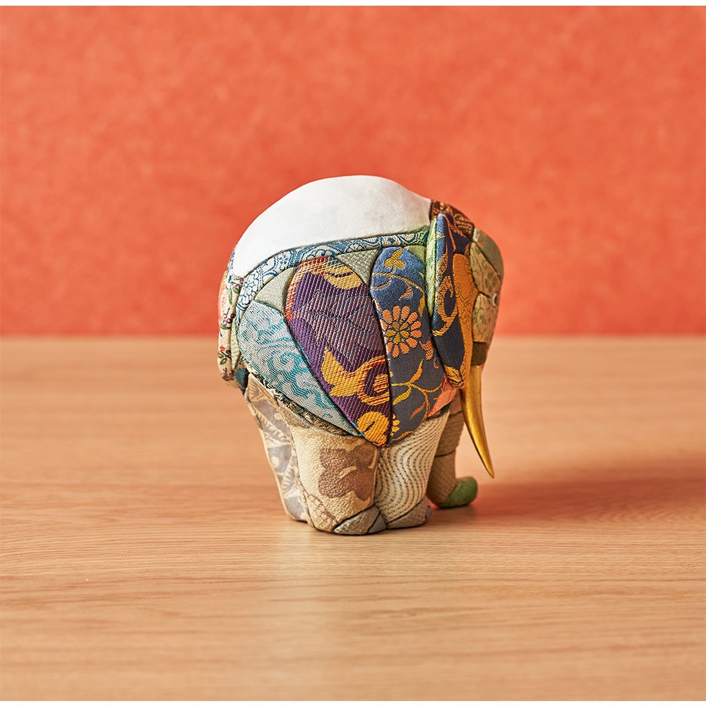 木象彫刻 幸一光作 木目込飾り Anima 象 No.5 IPM-64-Z-US | 動物