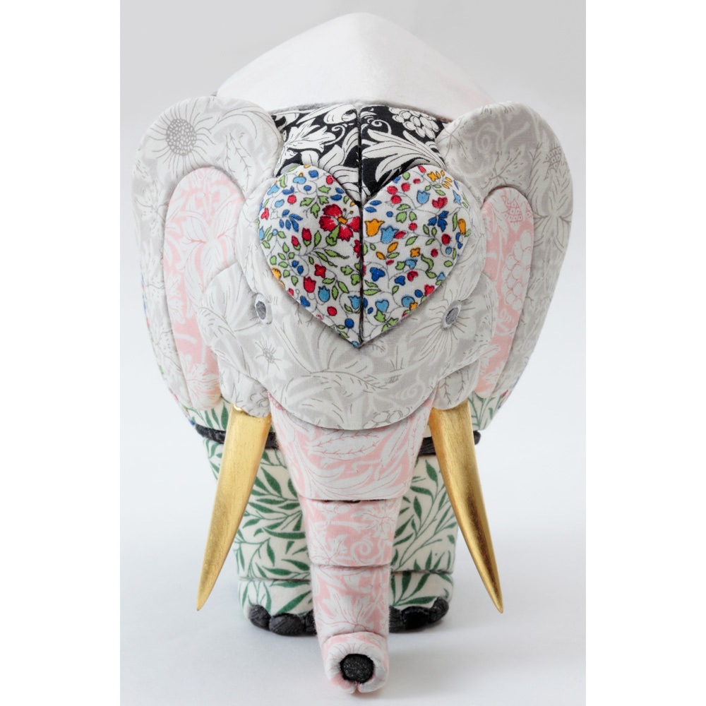 木象彫刻 幸一光作 木目込飾り Anima 象 No.5 IPM-64-Z-US | 動物