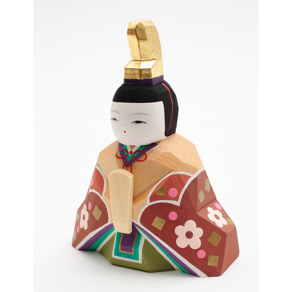 南雲作 伊予一刀彫 さくら雛十人飾り 4H-I8 | 一刀彫（雛