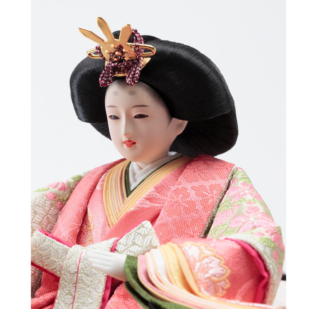 雛人形 ひな人形 雛 平飾り 親王飾り 平安優香作 小倉織 京十二