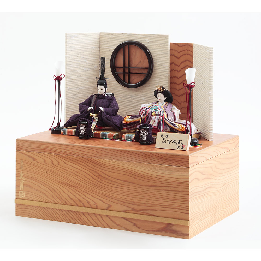 親王収納飾り 銘木シリーズ 屋久杉 6HR-S60 | ひな人形 | 【公式
