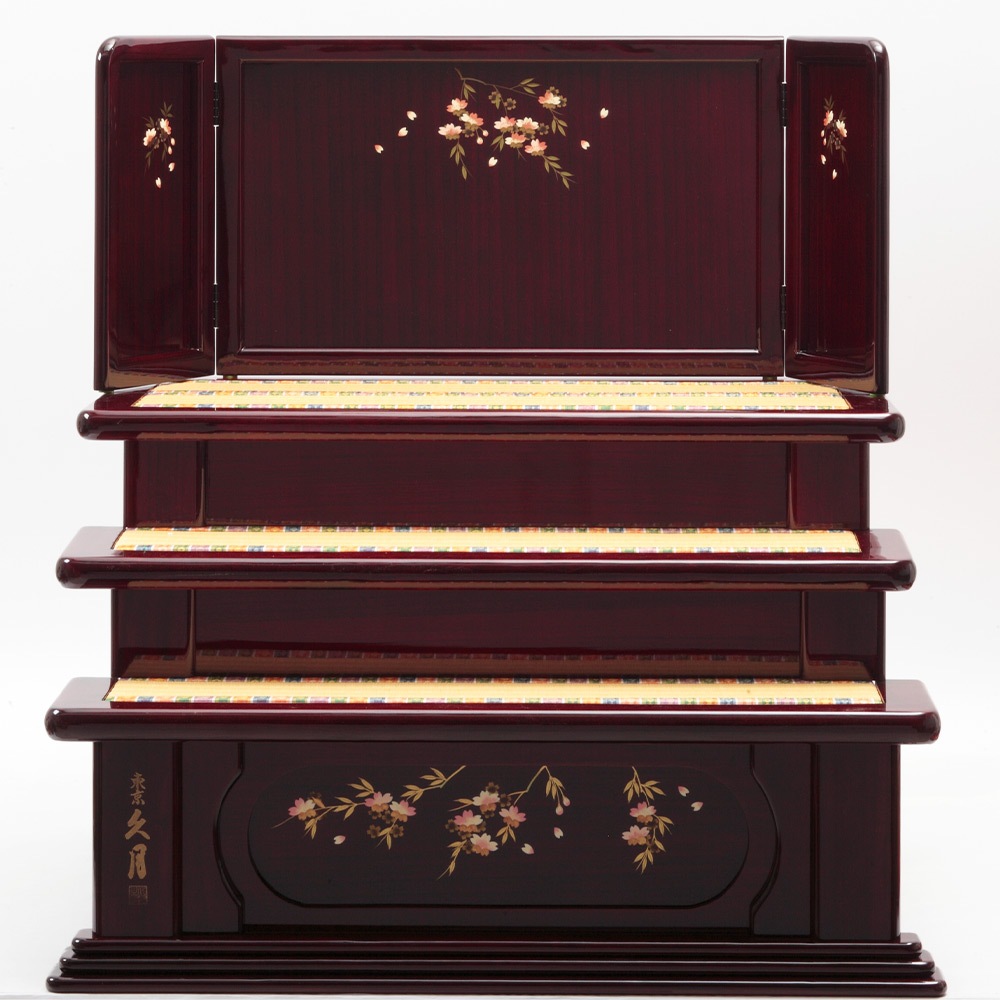 木製三段 親王官女飾り 73HR-G18 | 段飾り | 【公式】 人形の久