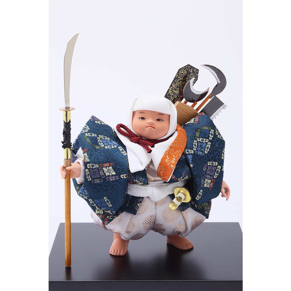 五月人形 武士の姿 ケース付き 約30cm 「丸三」/「渡辺製」弁慶 庚田厔作 祥巧作 弁慶 6G-M2 | 金太郎・武者人形 | 【公式】 人形の久月