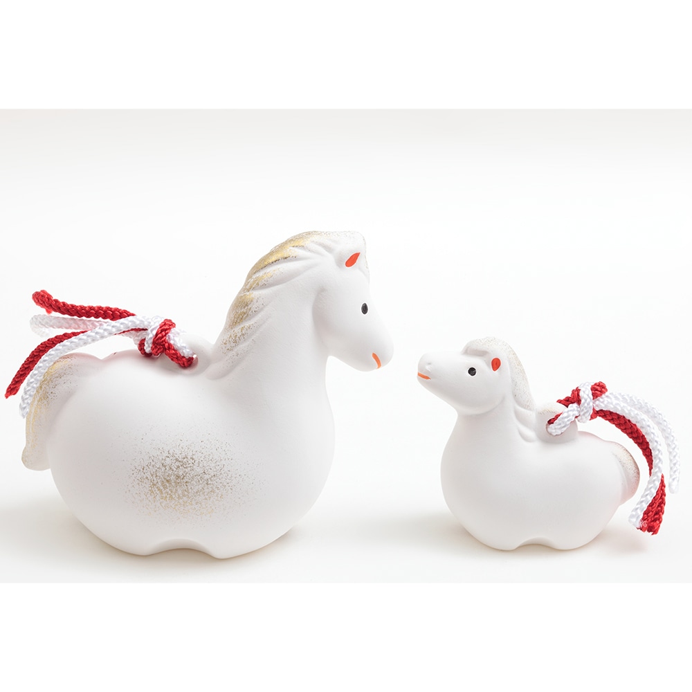 干支小物 R-2 午親子 土鈴 (白) | 付属品・小物他 | 【公式】 人形の久