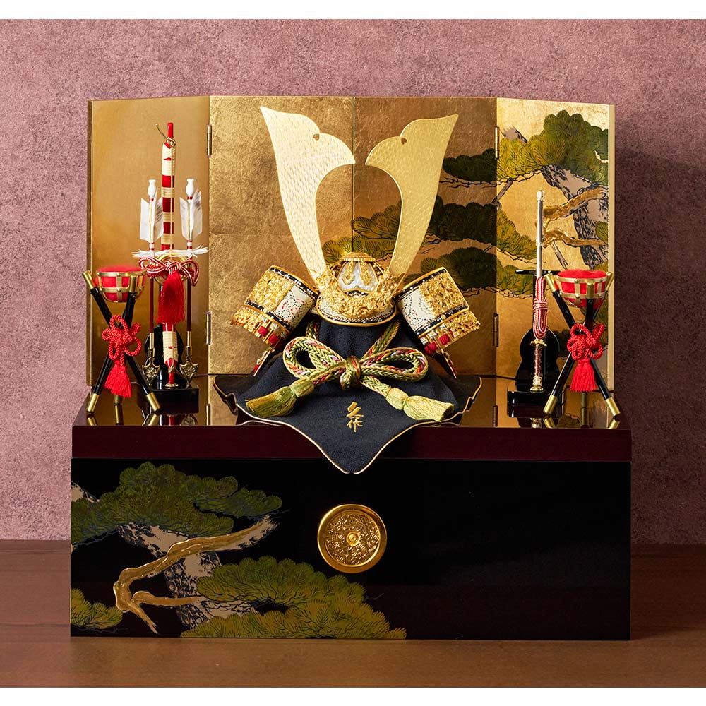 久月当主監製 仁王之兜収納飾り 6GR-S51 | 五月人形 | 【公式】 人形の