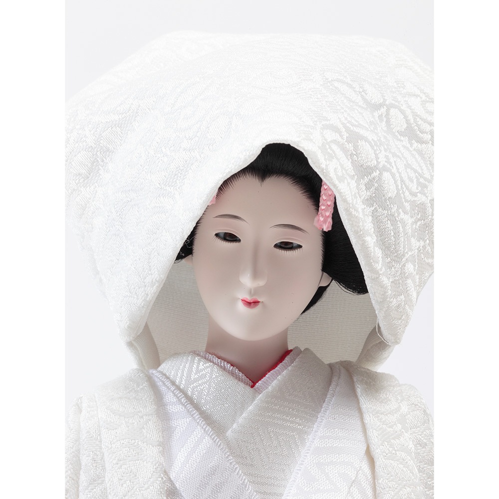 柴田家千代作 6号 尾山人形 花嫁 白打掛綿帽子 A2690-S | 尾山