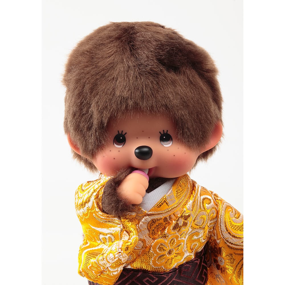 久月オリジナル お着物モンチッチ 女の子 ミルクティブラウン IPM-110