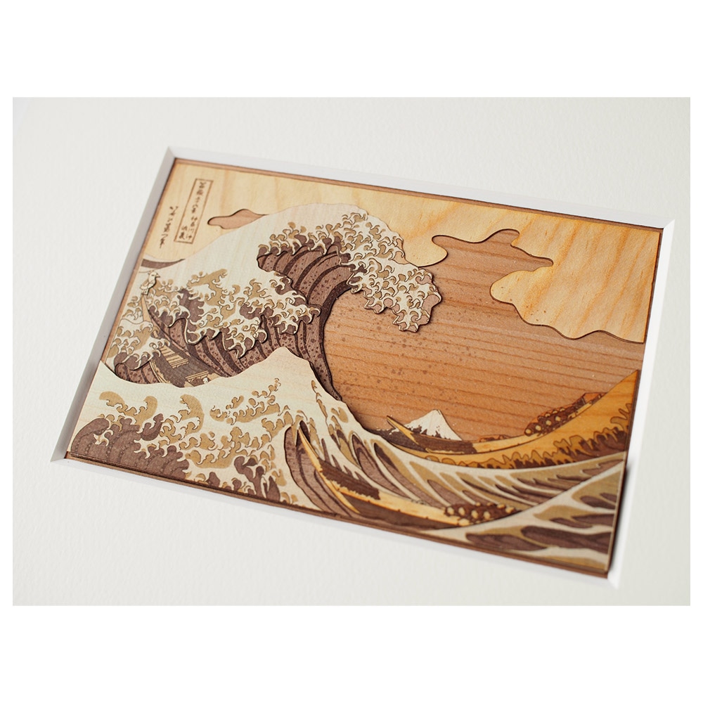 木はり絵 神奈川沖浪裏 （小） | クラフト系 | 【公式】 人形の久月