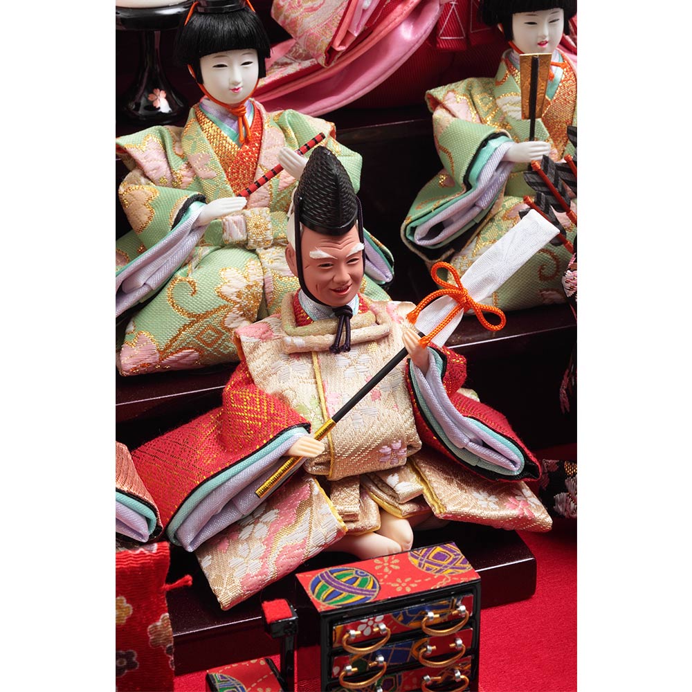 十五人ケース飾り アクリルケース オルゴール付 6H-KK36-Z | ケース