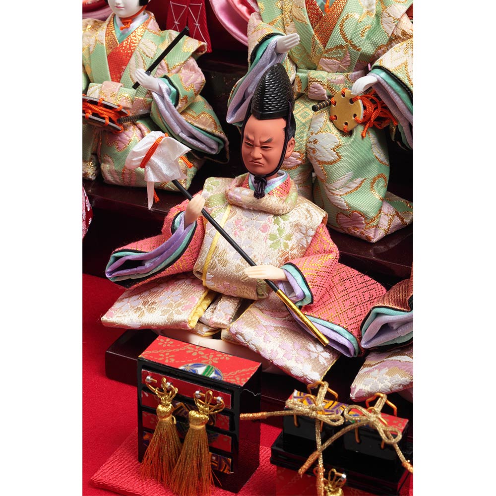 十五人ケース飾り アクリルケース オルゴール付 6H-KK36 | ケース飾り