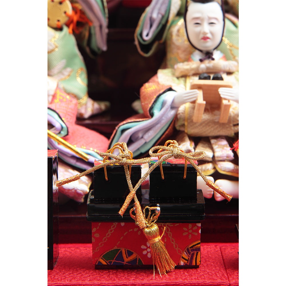 十五人ケース飾り アクリルケース オルゴール付 6H-KK36 | ケース飾り